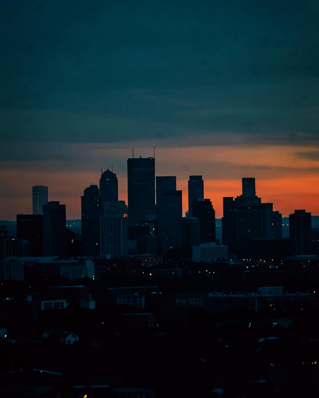 Houston, Texas skyline at dusk